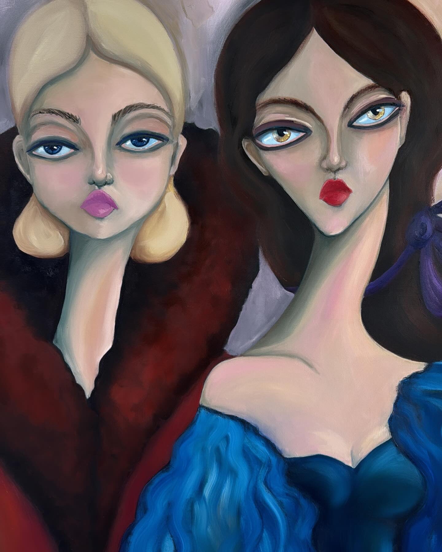 Olieverf schilderij: De vos en de vis