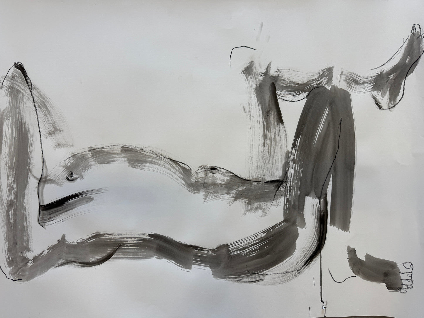 Naaktmodel zwarte inkt