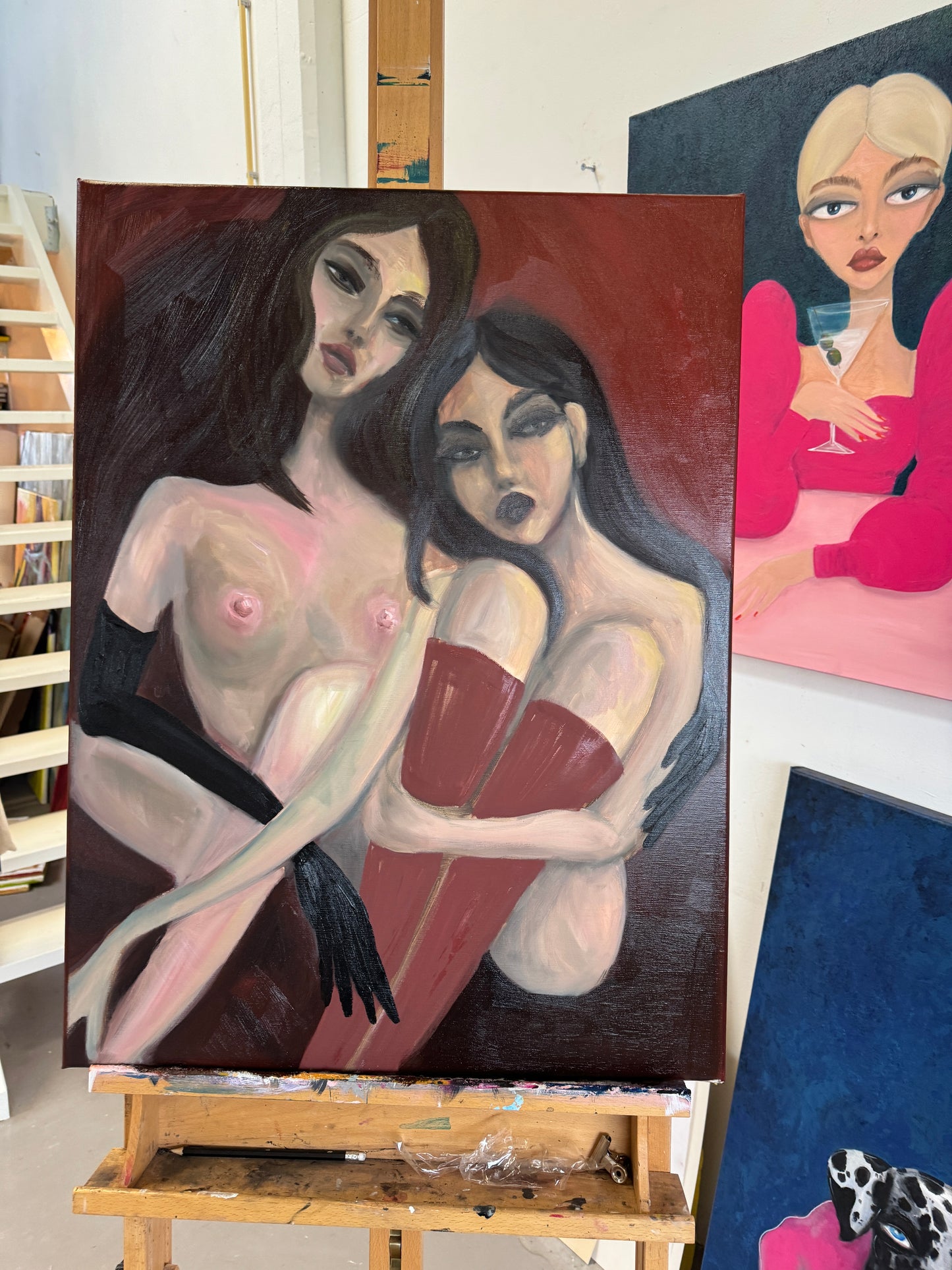 Olieverf schilderij: Geishas dagboek