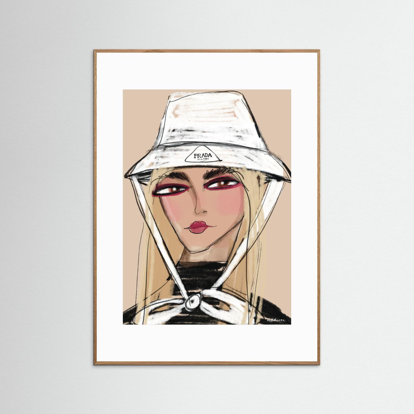 Prada bow had - Fine art print
