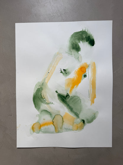 Naaktmodel lopende inkt