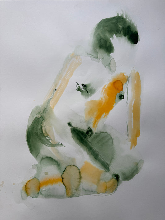 Naaktmodel lopende inkt