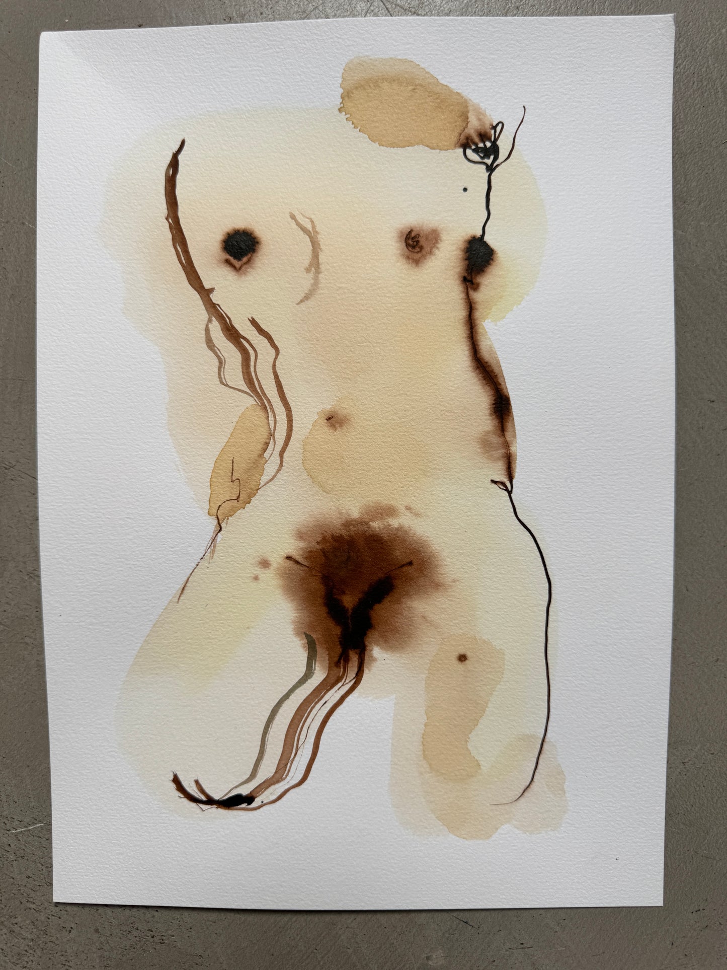 Naaktmodel inkt serie 1