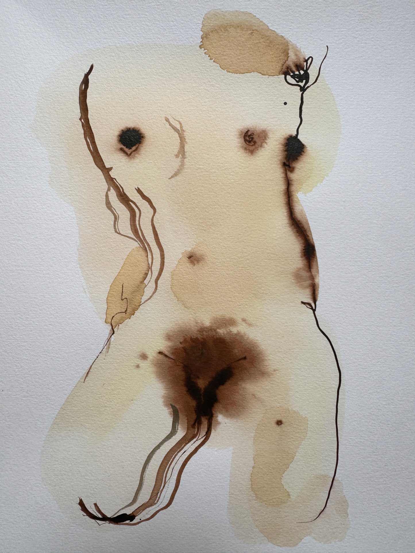 Naaktmodel inkt serie 1