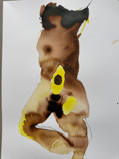 Naaktmodel inkt serie A4 (2)