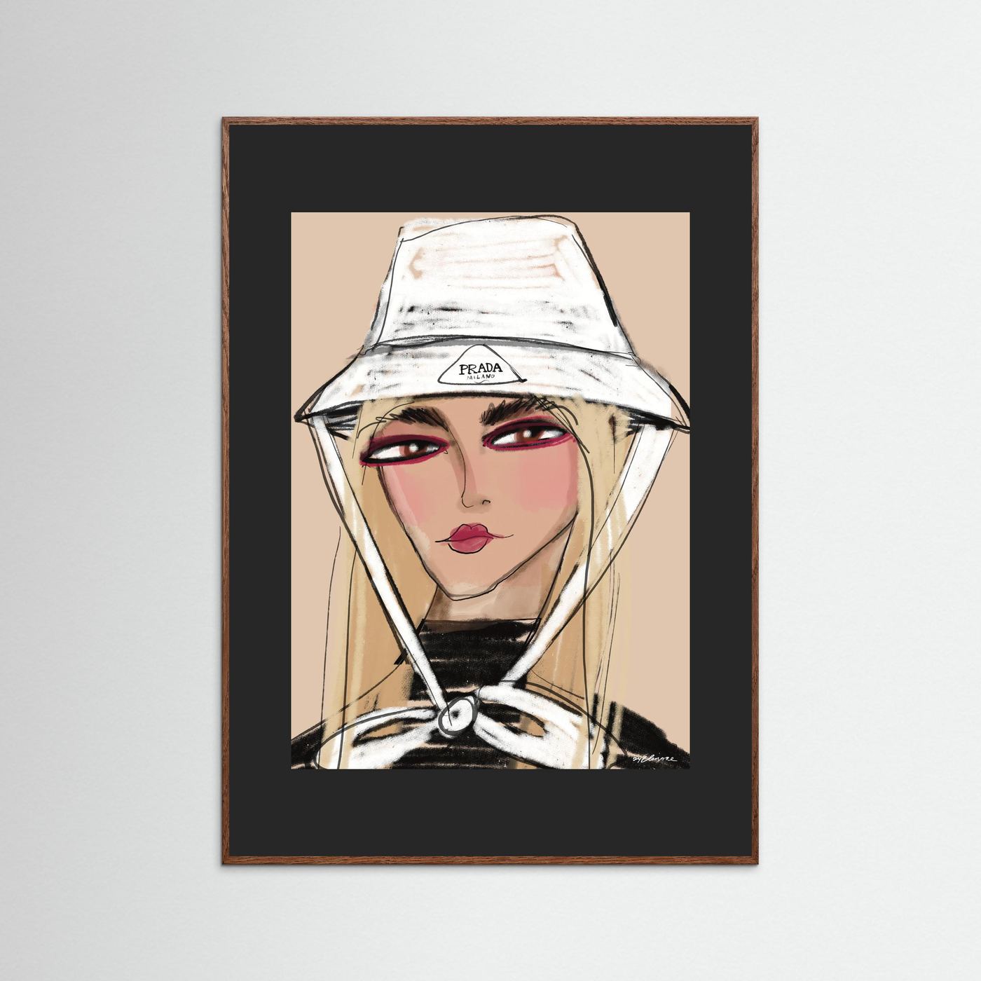 Prada bow had - Fine art print