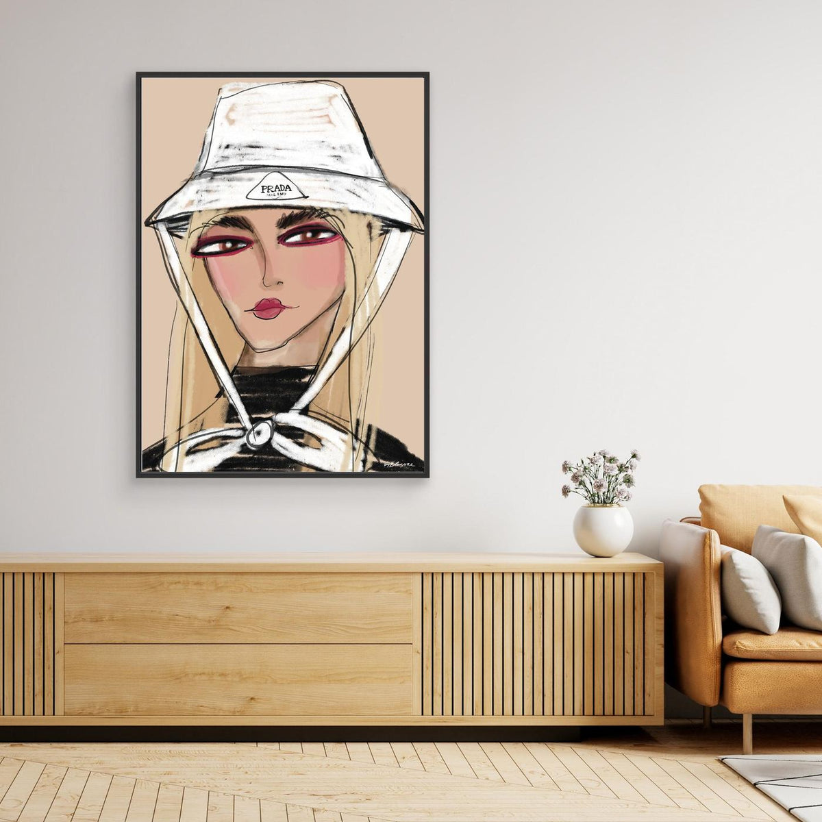 Canvas Prada bow 