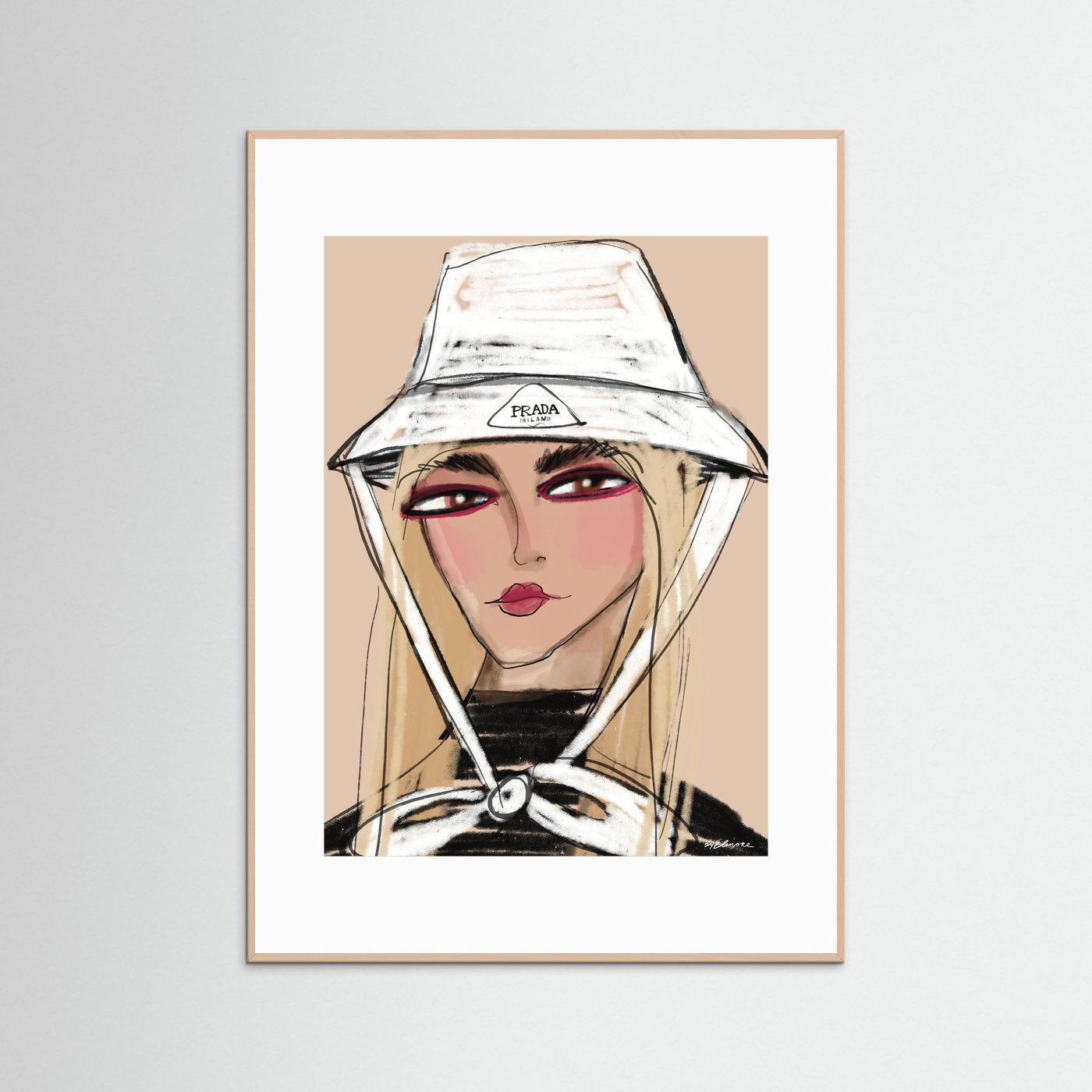 Prada bow had - Fine art print