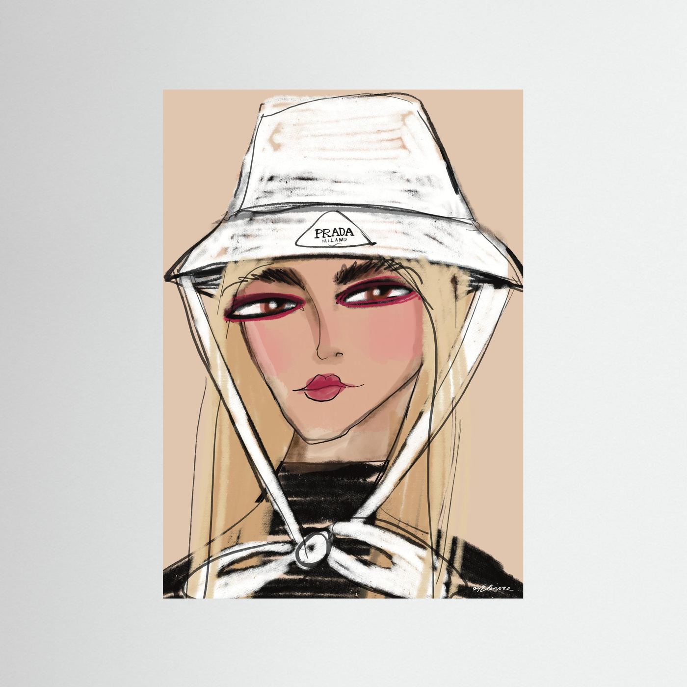 Prada bow had - Fine art print