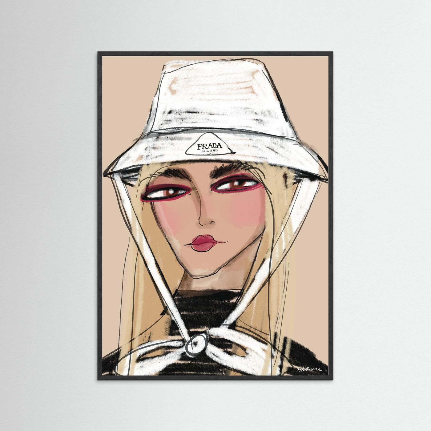 Prada bow had - Fine art print