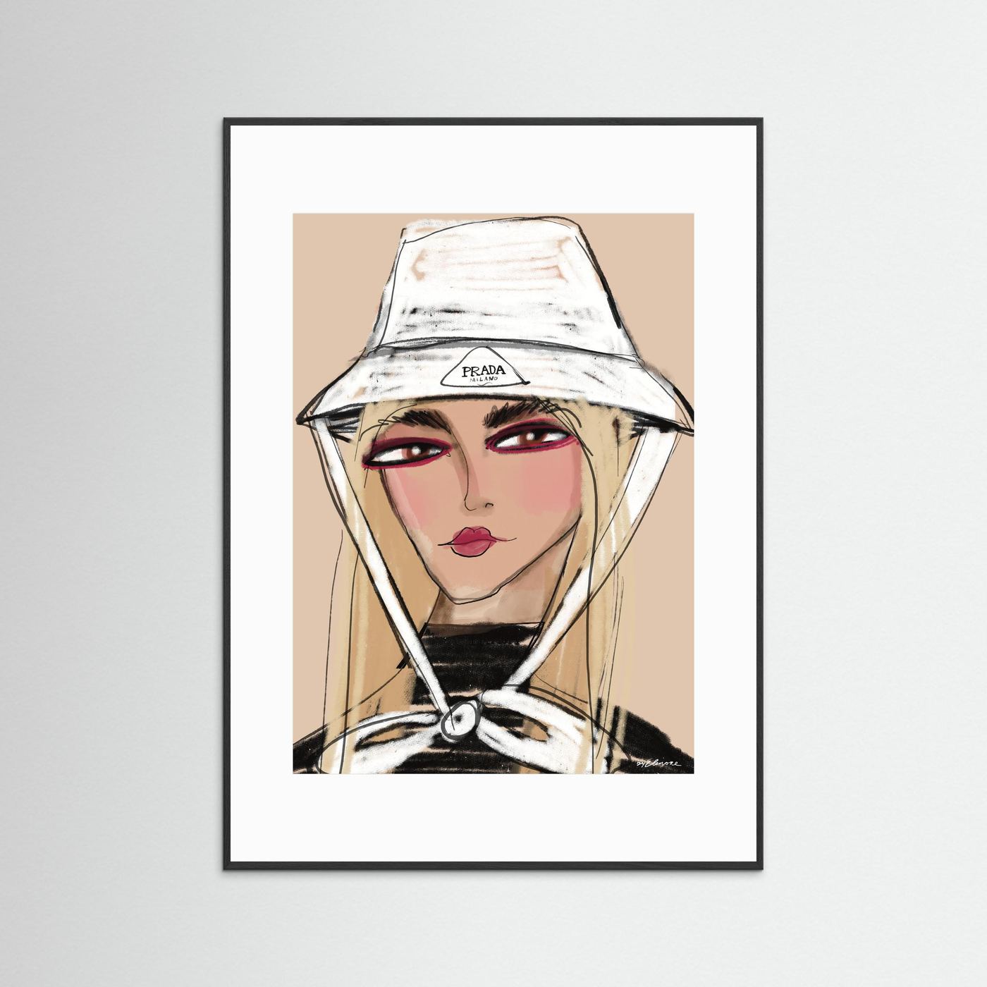 Prada bow had - Fine art print