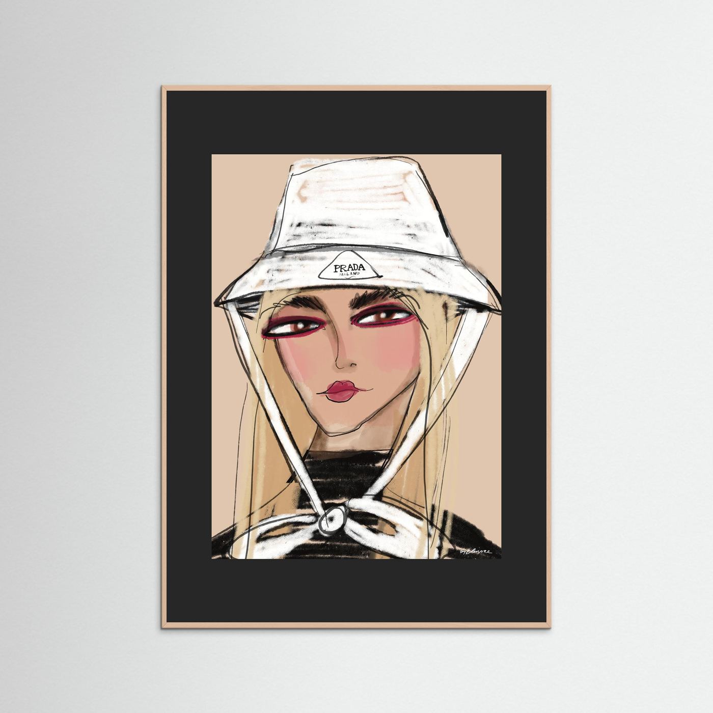 Prada bow had - Fine art print