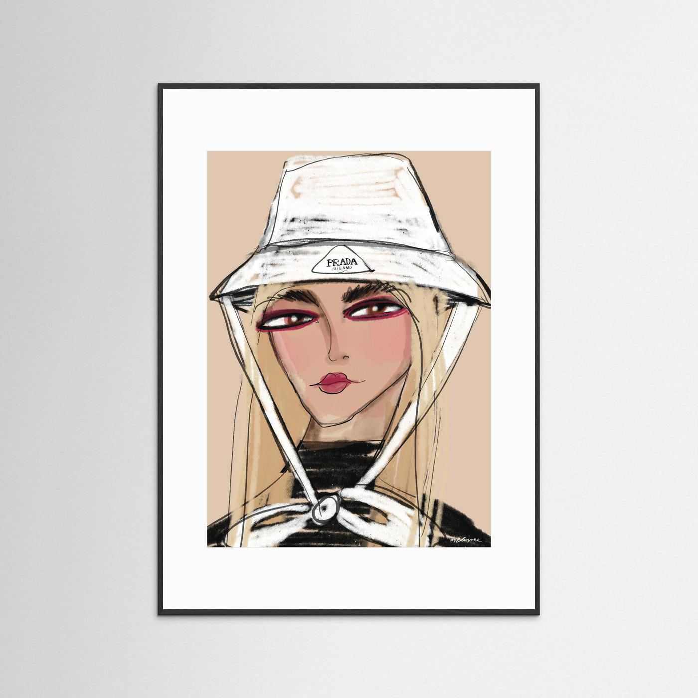 Prada bow had - Fine art print