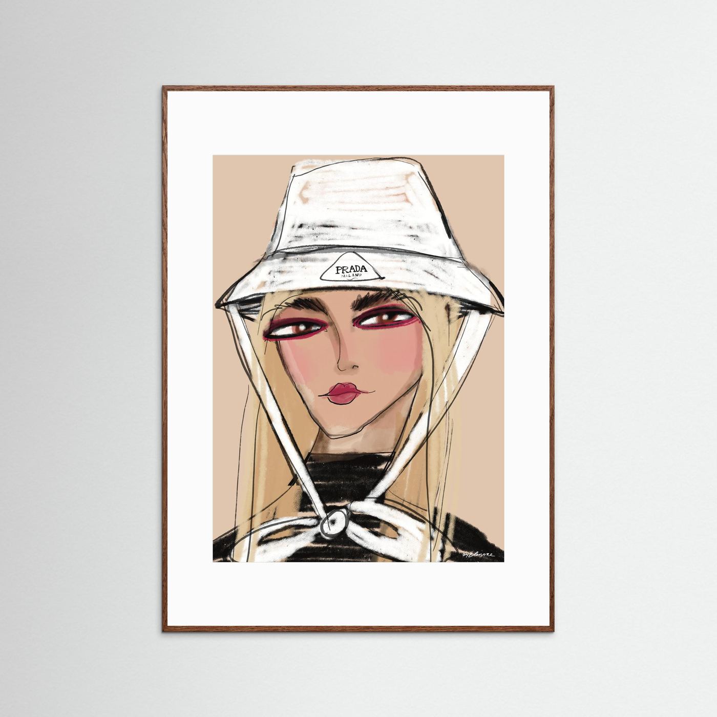 Prada bow had - Fine art print