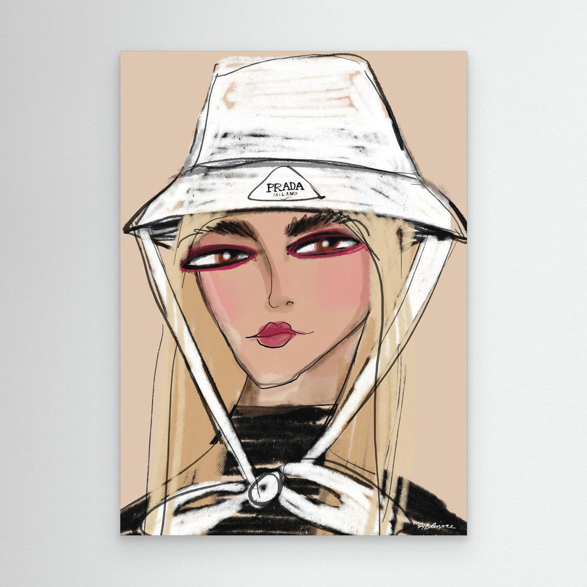 Canvas Prada bow 