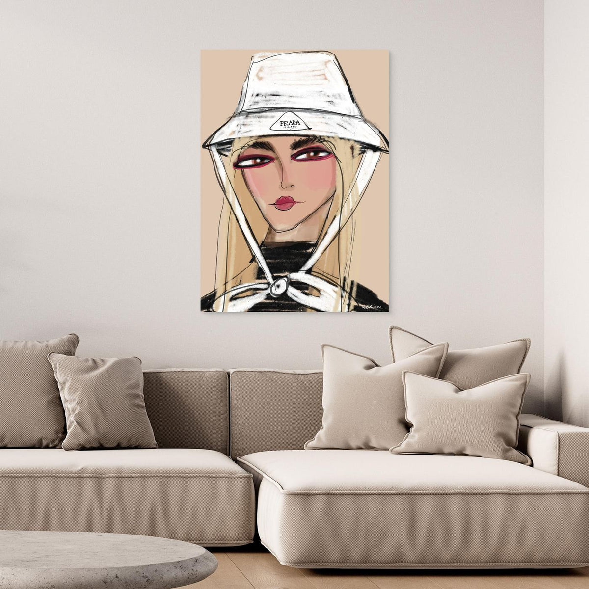 Canvas Prada bow 