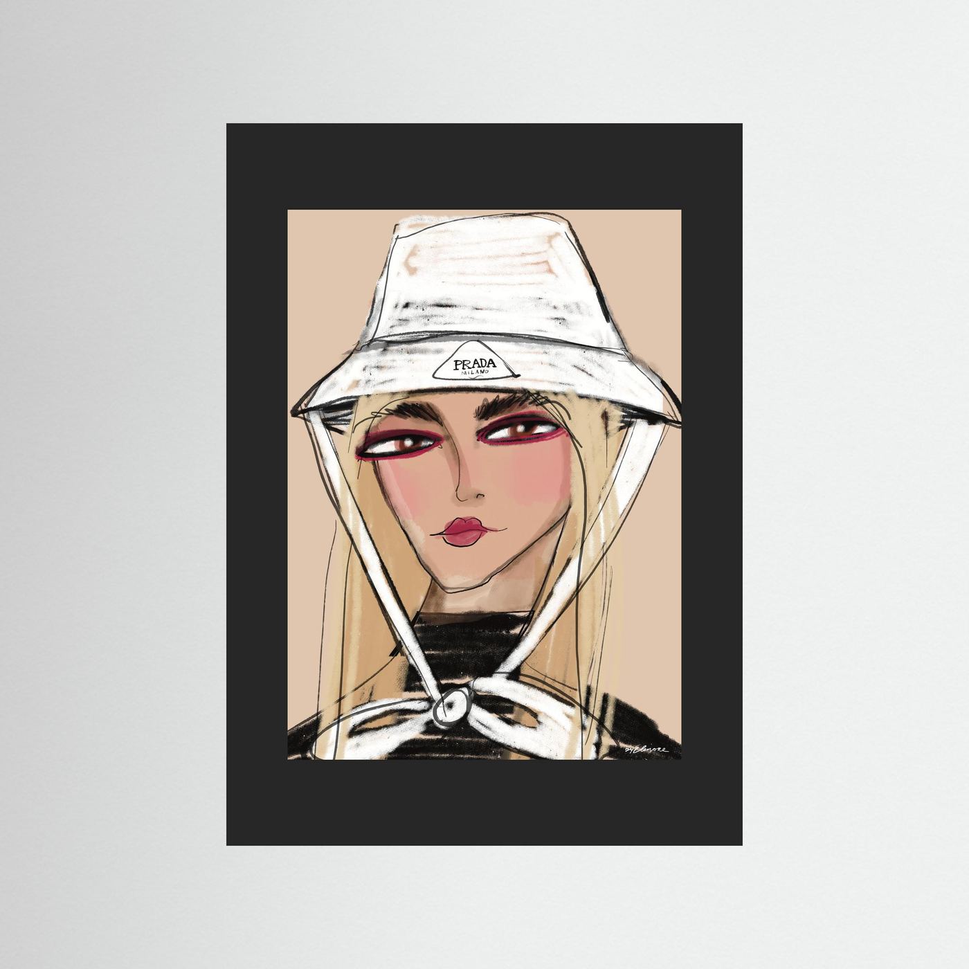 Prada bow had - Fine art print