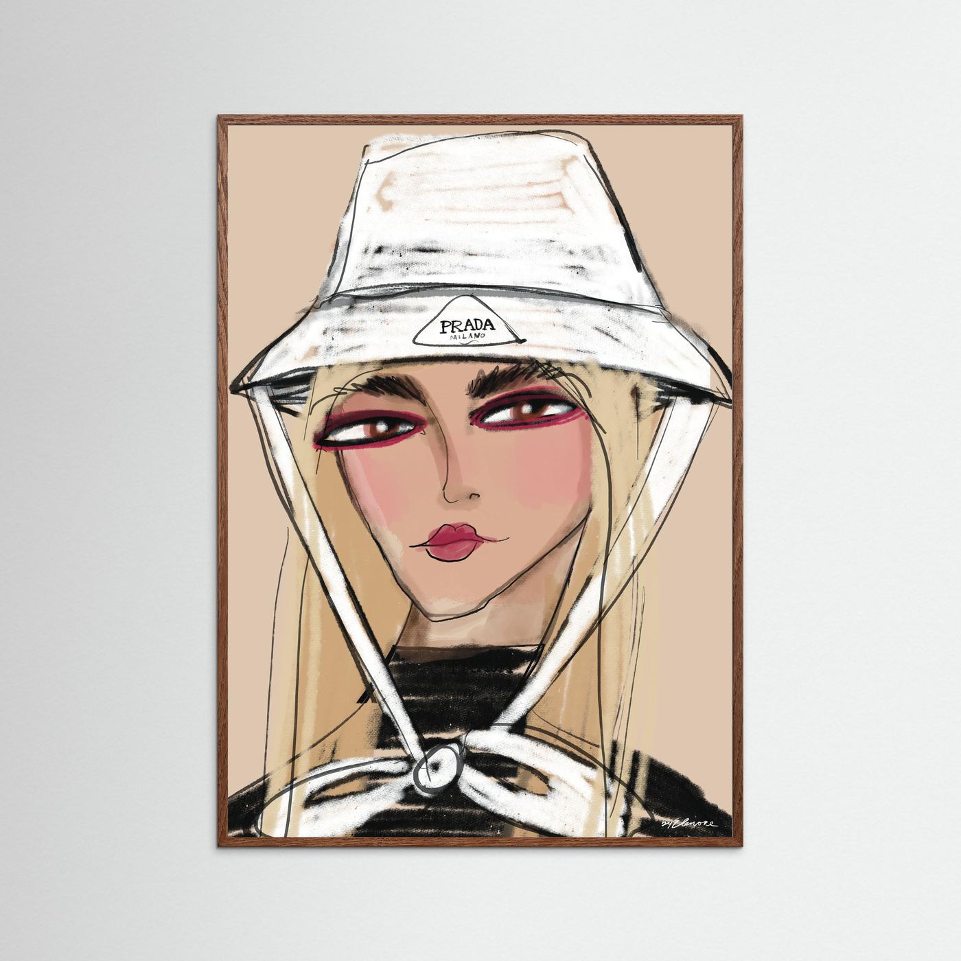 Prada bow had - Fine art print
