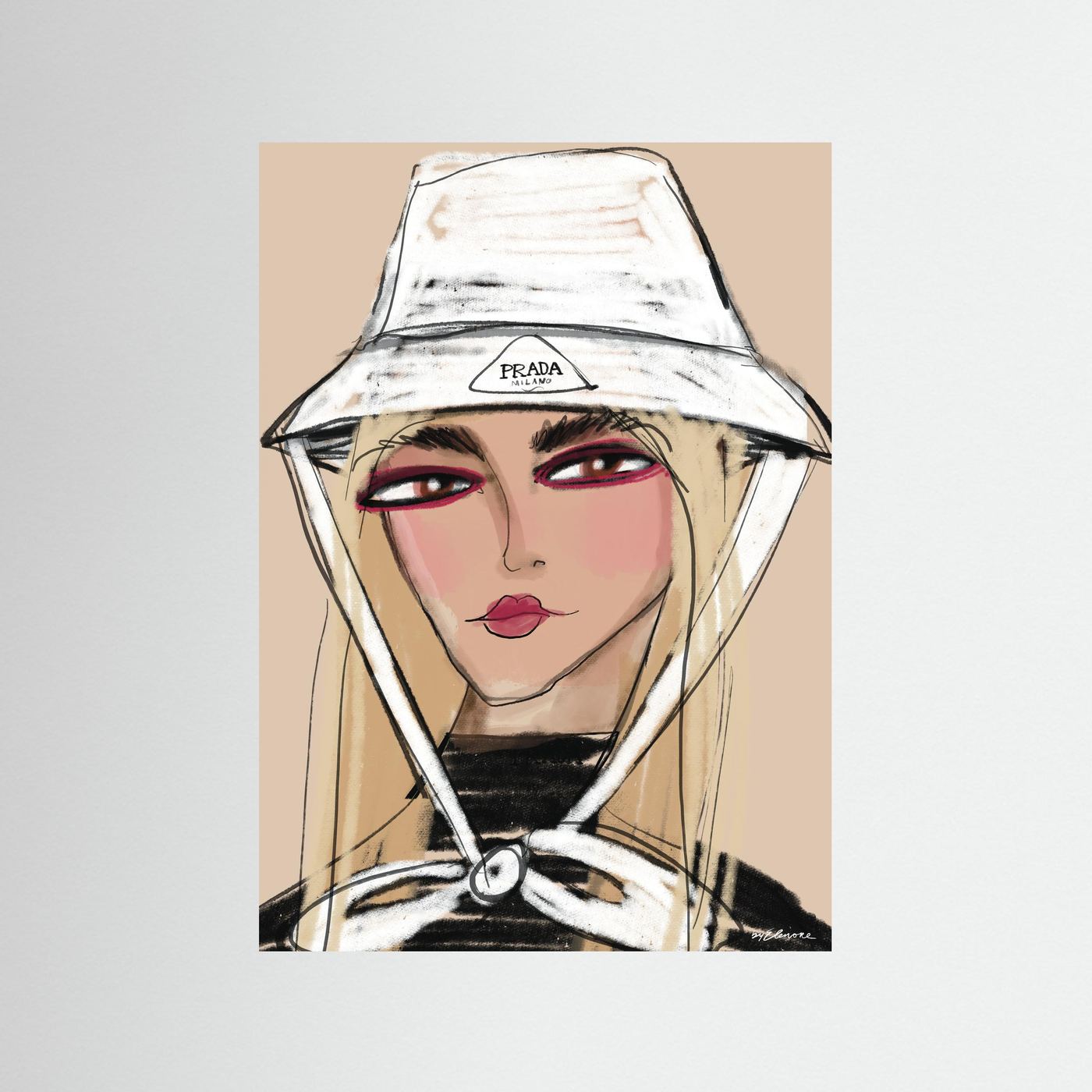 Prada bow had - Fine art print
