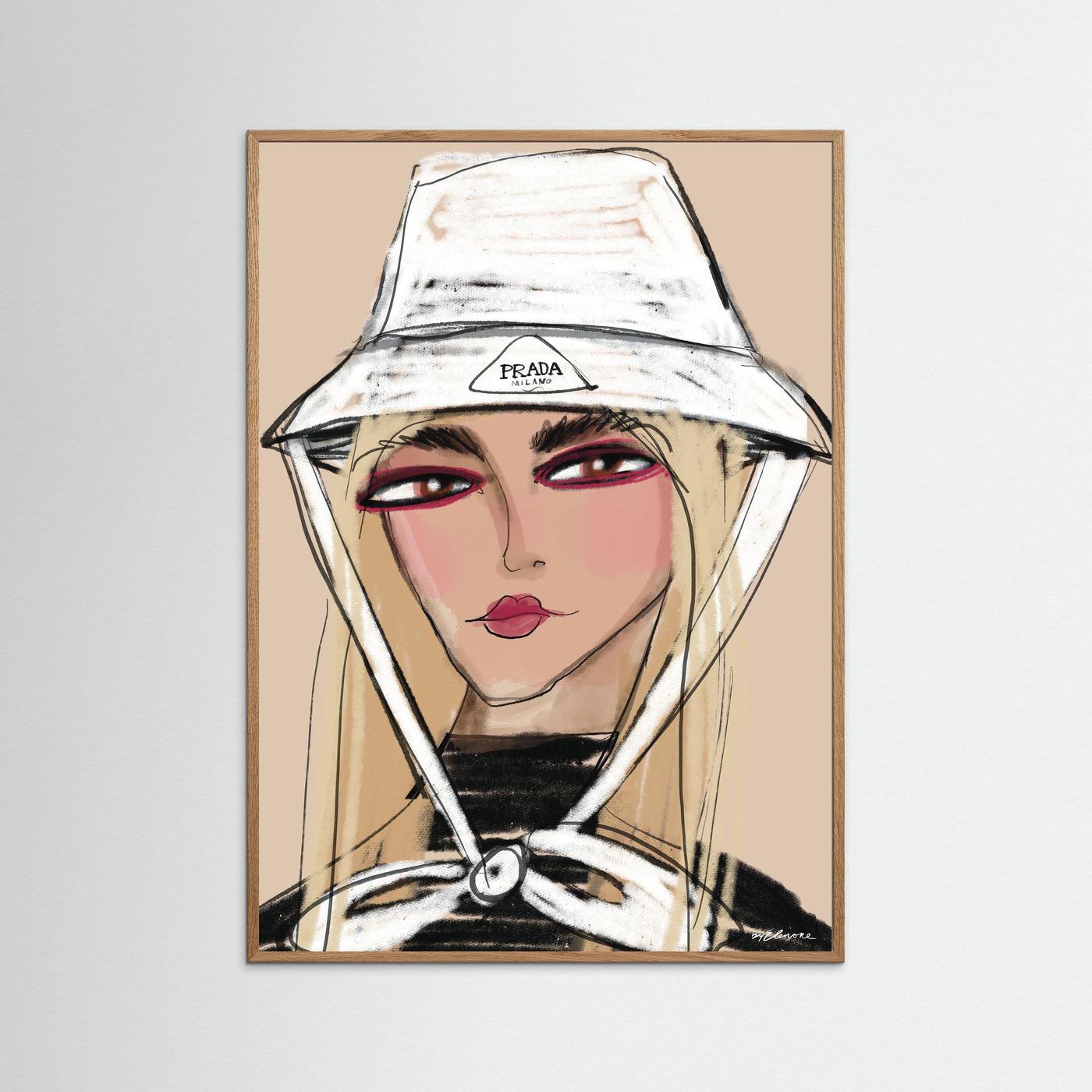 Prada bow had - Fine art print