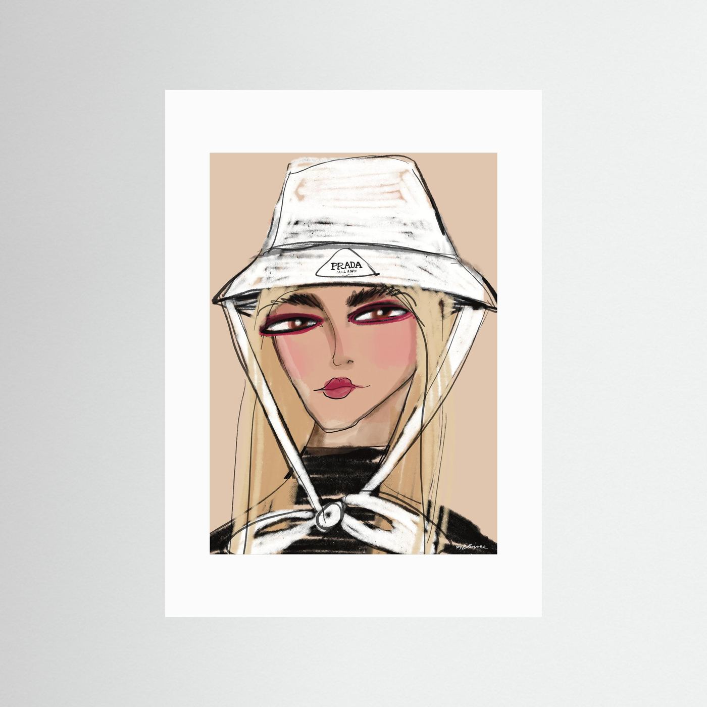 Prada bow had - Fine art print