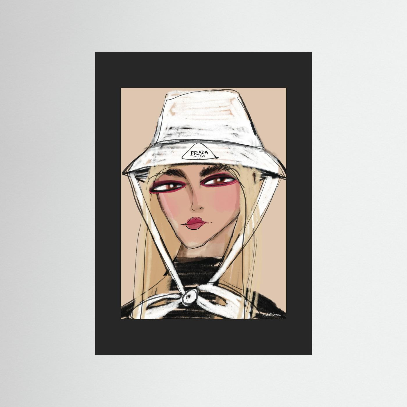 Prada bow had - Fine art print
