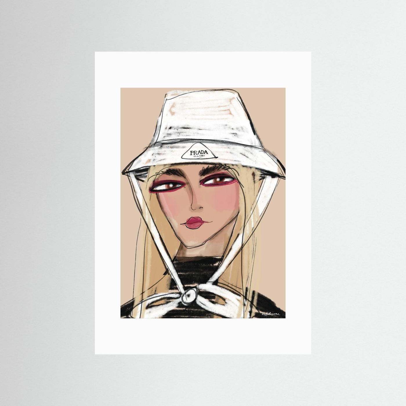 Prada bow had - Fine art print
